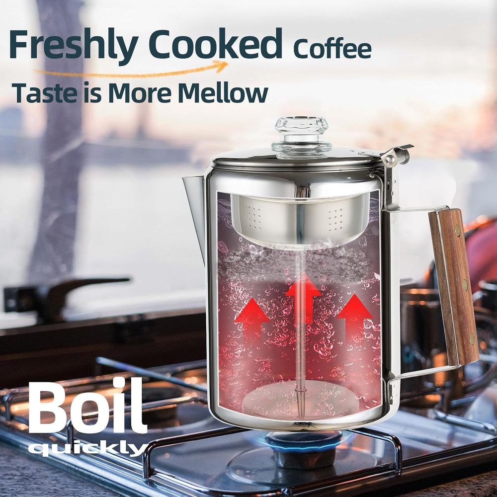 Camping Percolator Coffee Pot  – обзор и цена Camp Percolator Coffee