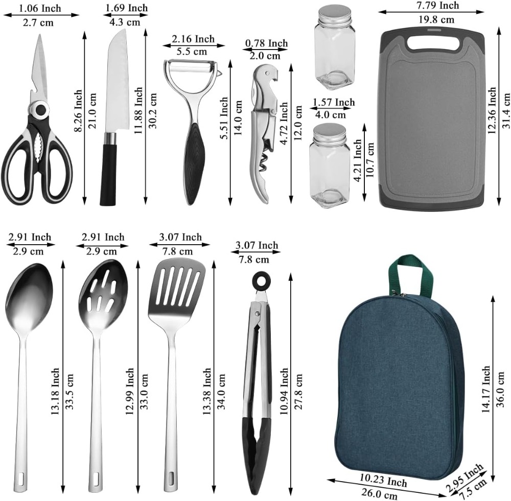 Camping Cooking Utensil Set 10 – обзор и цена Outdoor Camping Utensils