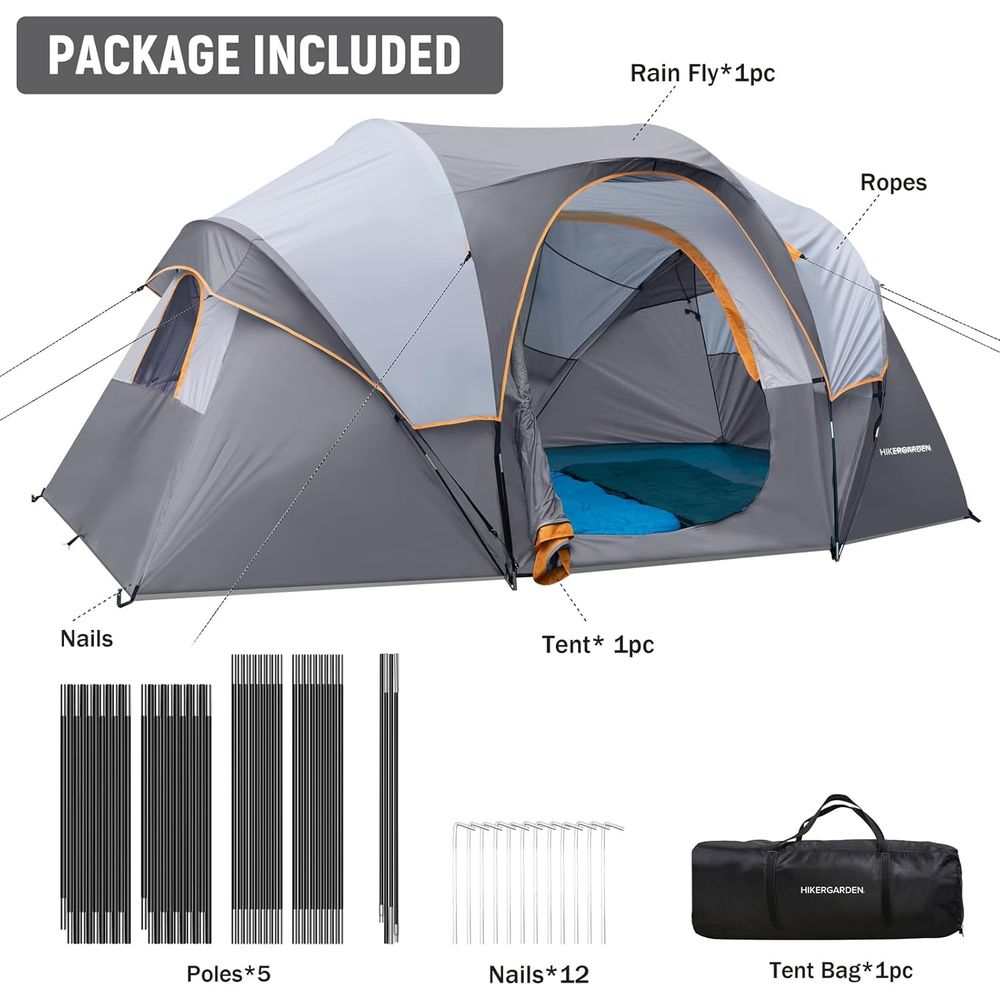10-Person HikerGarden Tent - Q – обзор и цена Outdoor Camping Tent