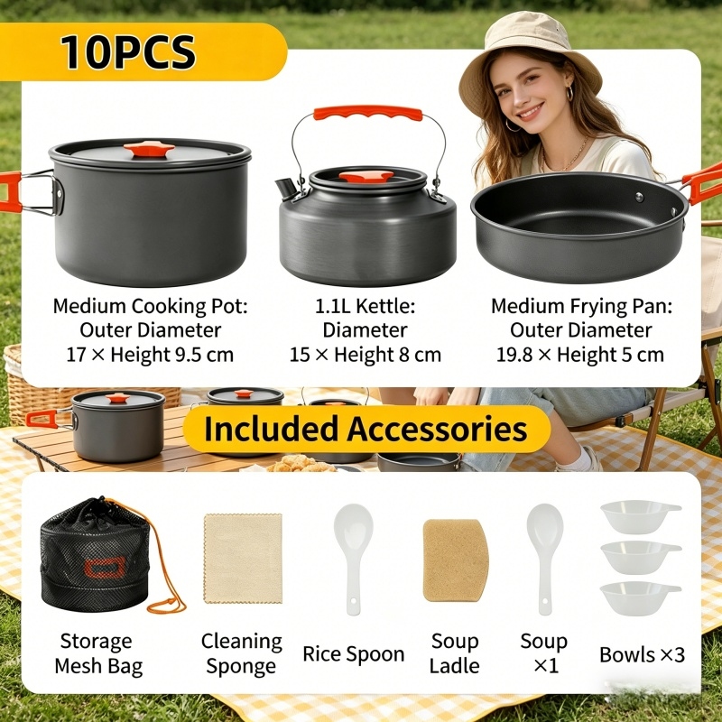 Home Household Camping Cookwar – обзор и цена Outdoor Camping Kettle