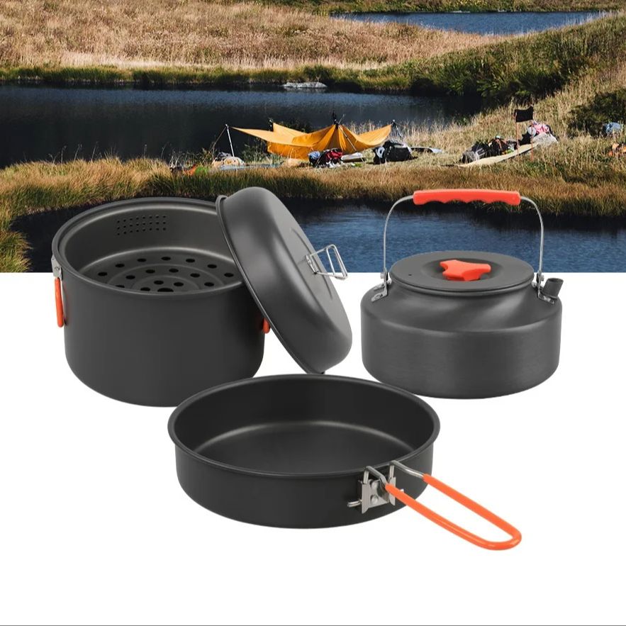 Outdoor Cookware Set Camping C – обзор и цена Outdoor Camping Kettle