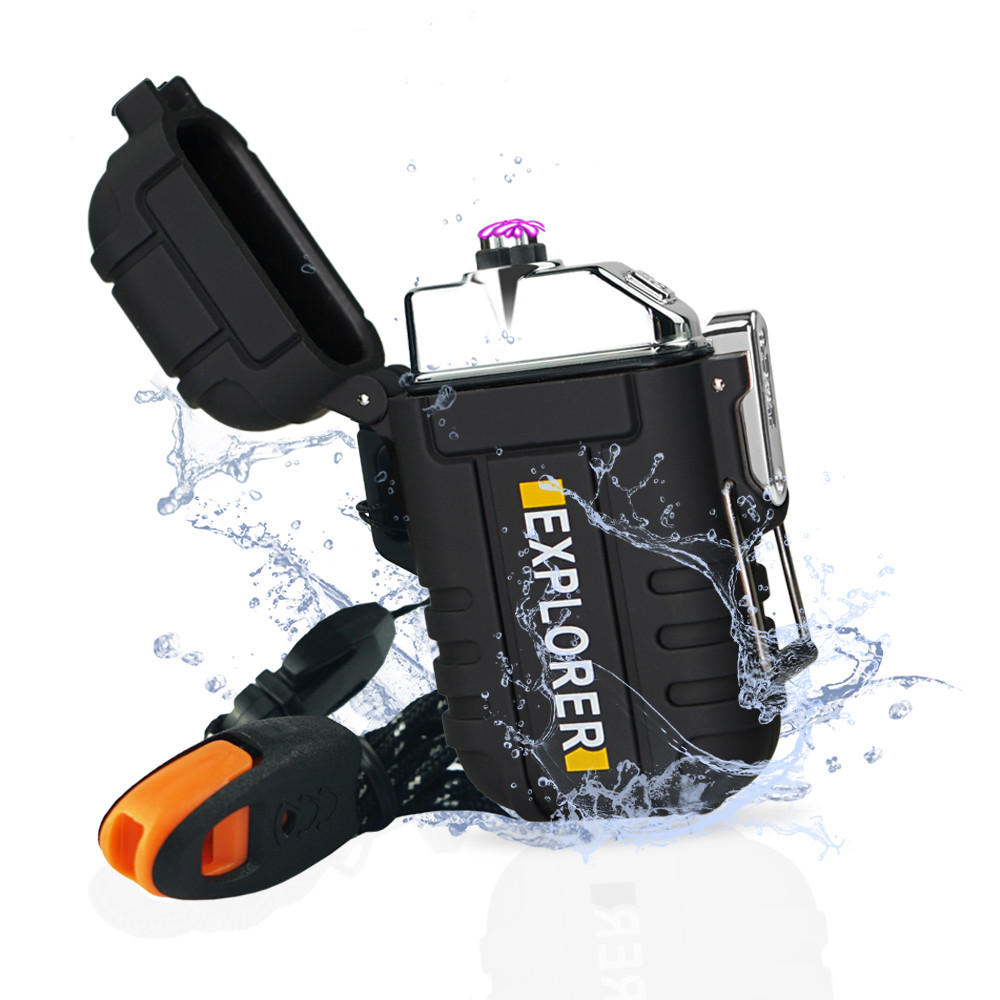 Portable Waterproof Double Arc – обзор и цена Outdoor Windproof Lighter