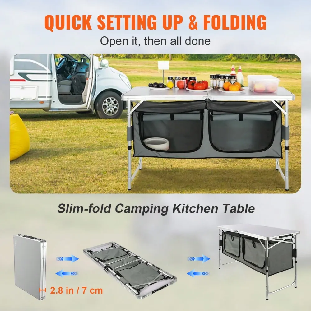 Kitchen Table, Quick SetUp Fol – обзор и цена Outdoor Camping Kitchen Setup