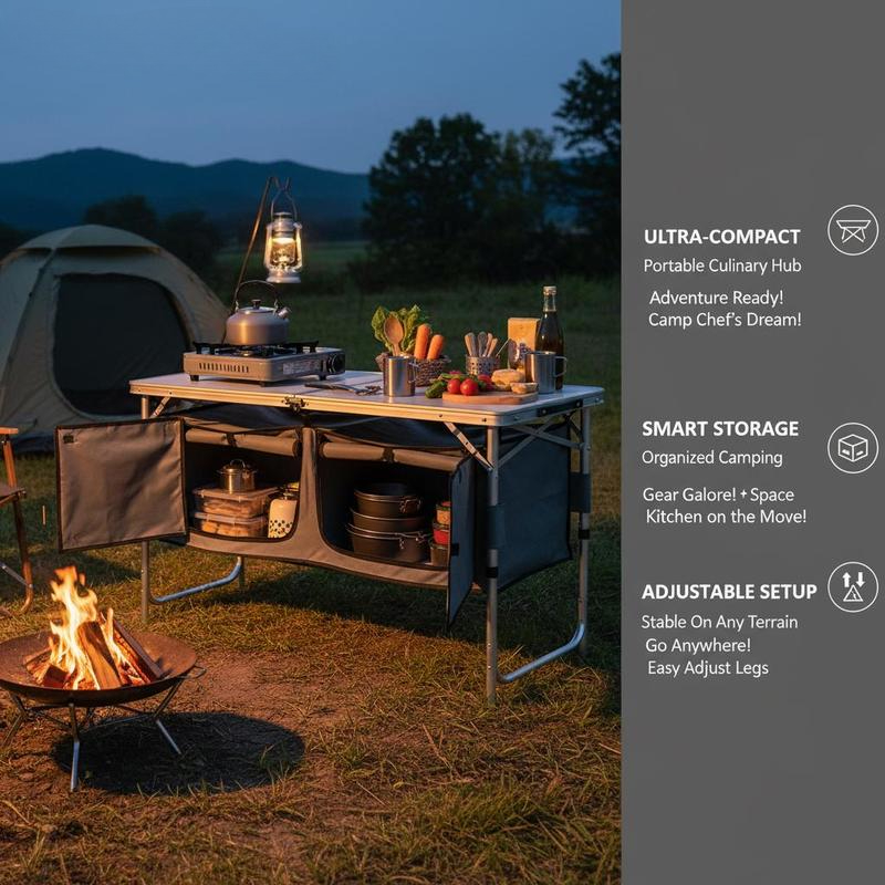 Camping Kitchen Table, Quick s – обзор и цена Outdoor Camping Kitchen Setup