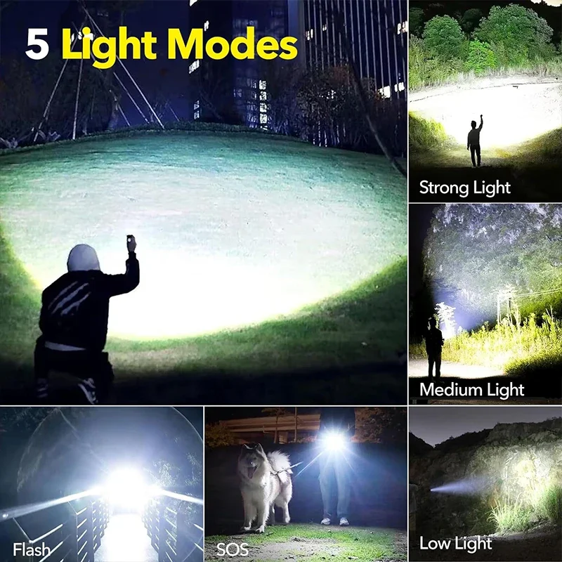 High Power LED Flashlight Rech – обзор и цена Outdoor Camping Lampe