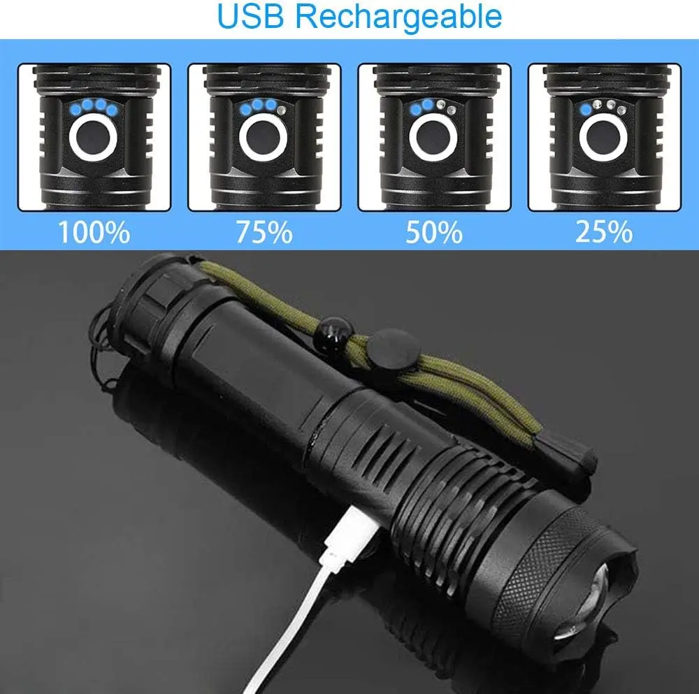 High Power LED Flashlight Rech – обзор и цена Outdoor Camping Lampe