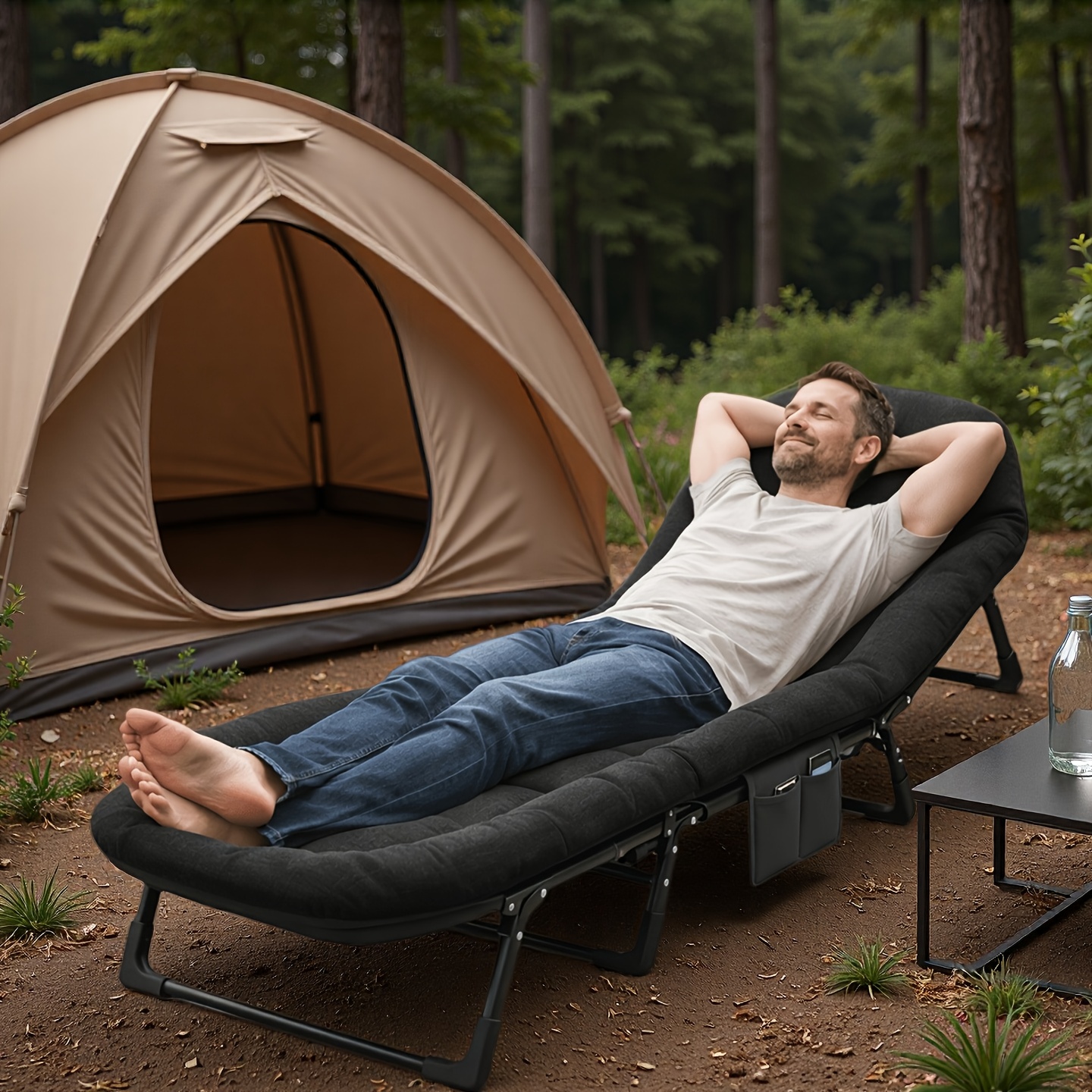 Portable Folding Camp Cot for  – обзор и цена Outdoor Camping Mattress