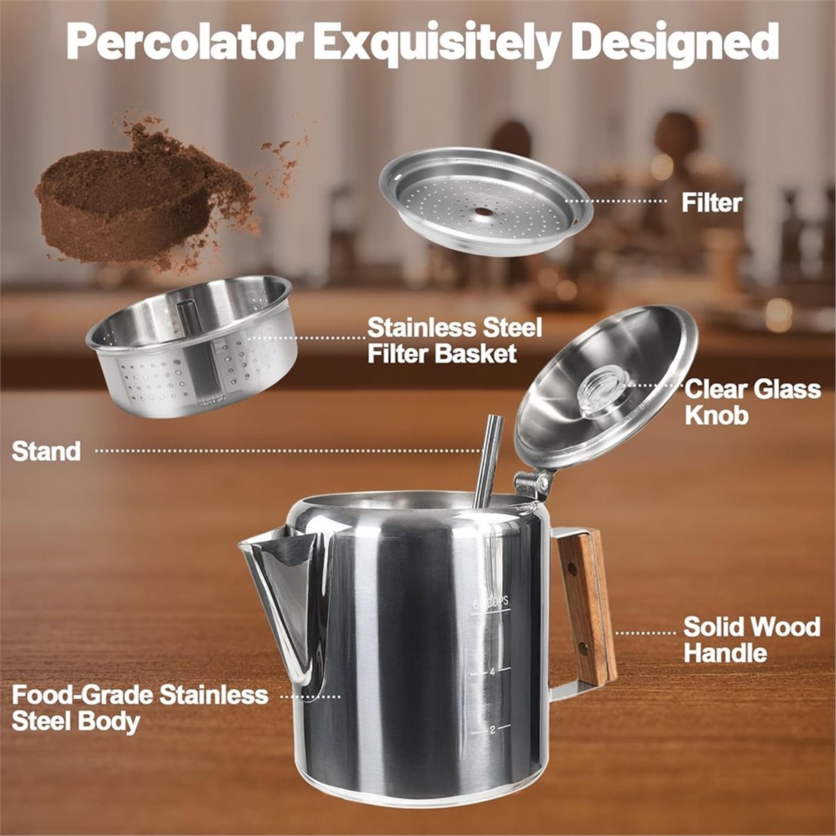 6 Cup Percolator 304 Stainless – обзор и цена Camp Percolator Coffee