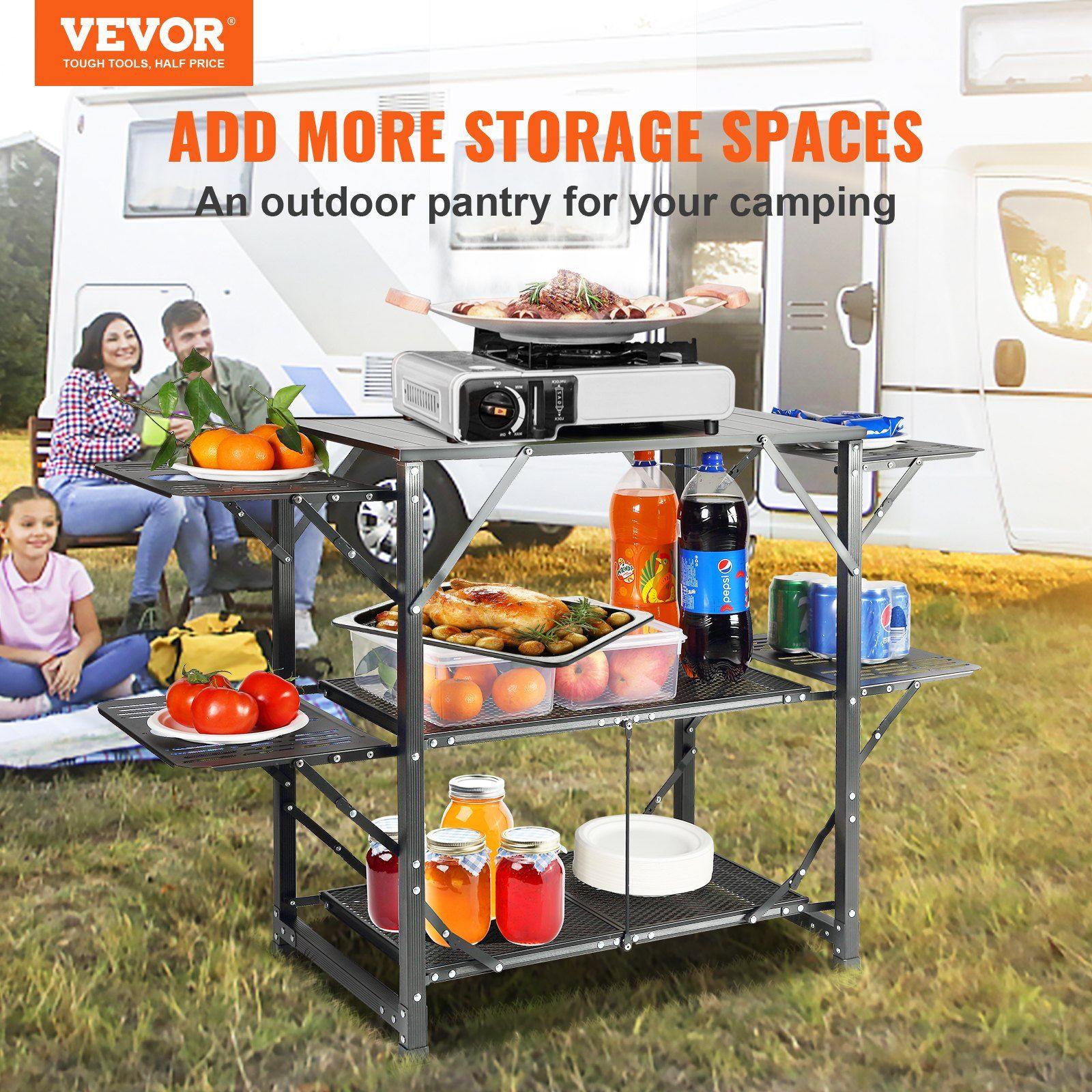 All-in-one 49.6in Aluminum Cam – обзор и цена Outdoor Camping Kitchen Setup