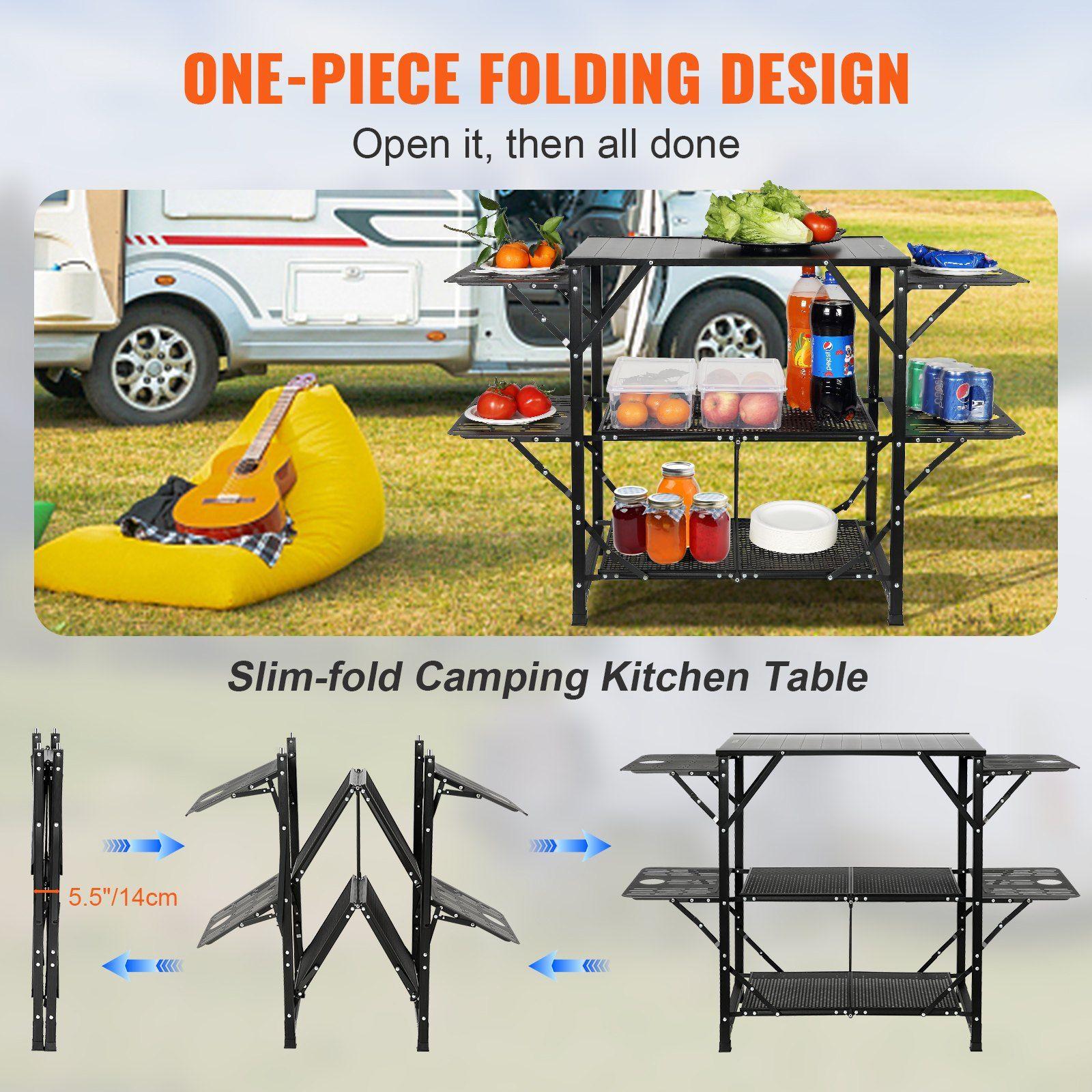 All-in-one 49.6in Aluminum Cam – обзор и цена Outdoor Camping Kitchen Setup
